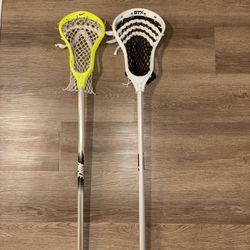 STX midfielder lax stick & Nike attacker lax stick with a neon head. No longer needed