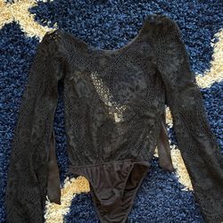 Women Black Lace Body Suit