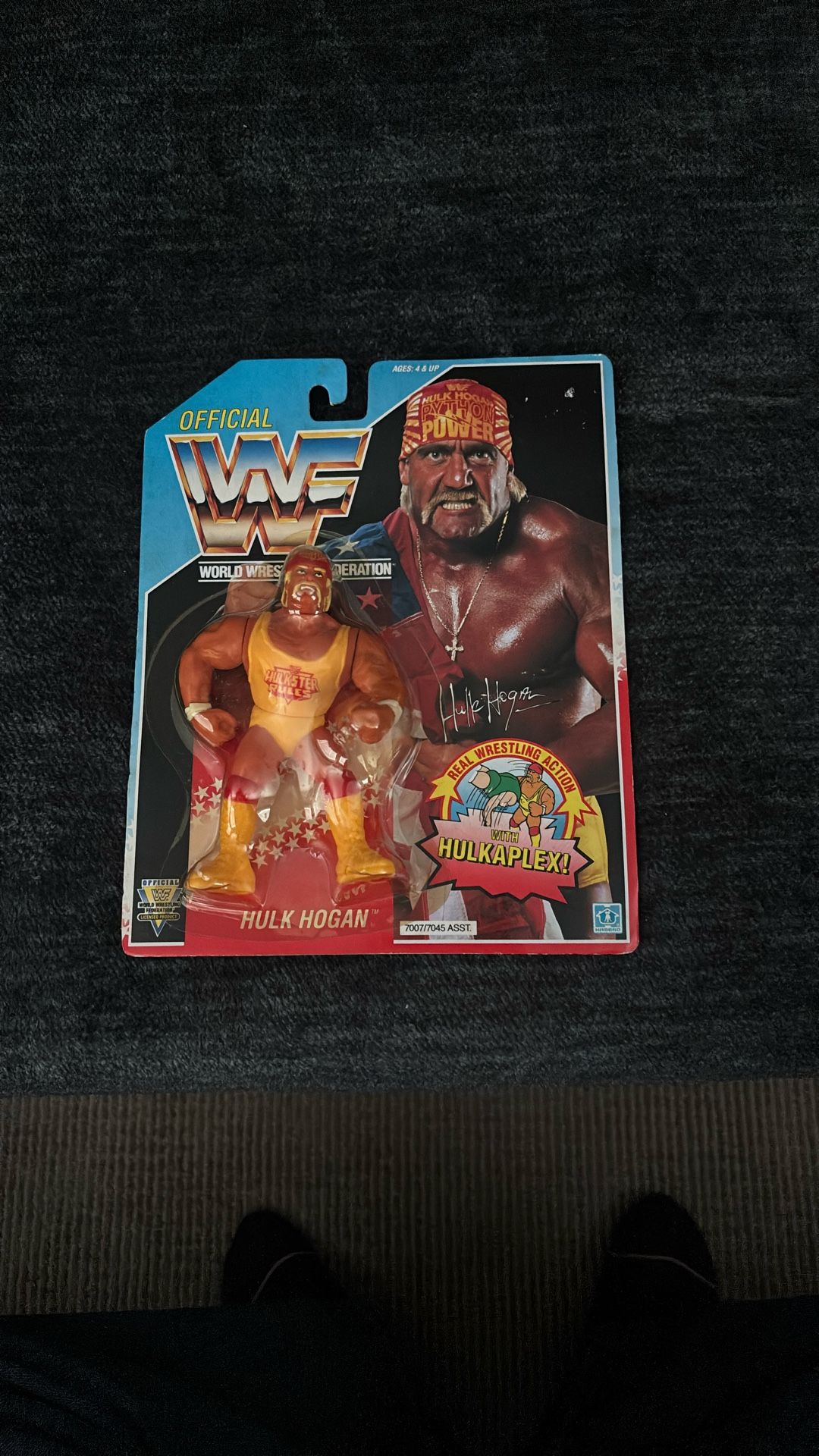 Hasbro WWF/WWE Hulk Hogan Hulkaplex 1991 MOC Series 3 Blue Card Hulkster SEALED RARE