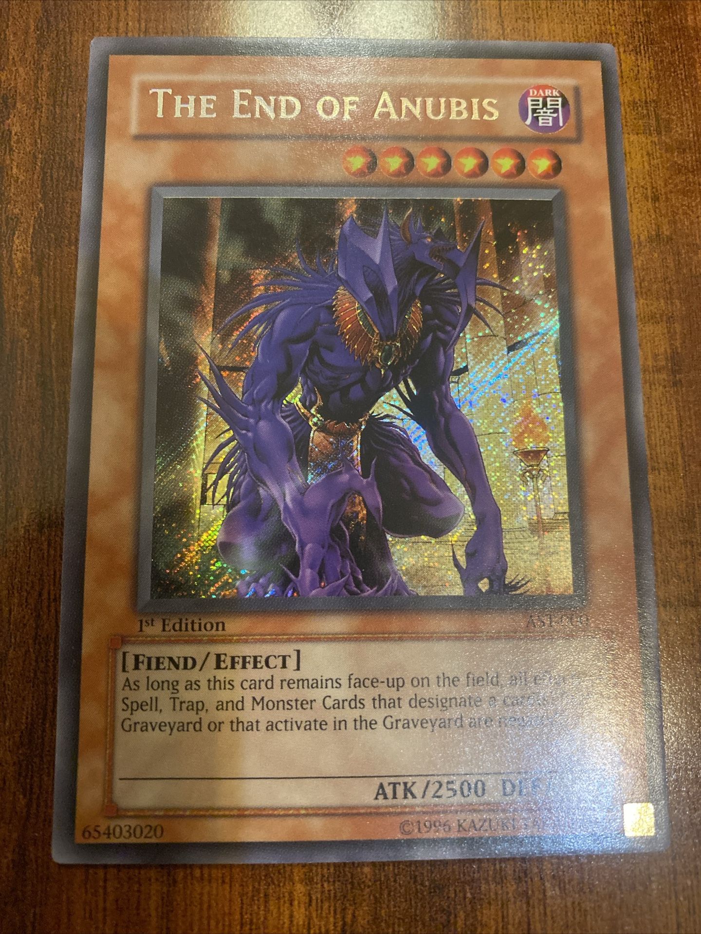 Yugioh The End of Anubis 1st Edition AST-000 Secret Rare Holo NM