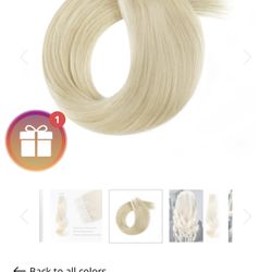 Tape In Human Hair Extensions #60 Platinum Blonde 20 Inch X 4 Pack + Replacement Tape Pack