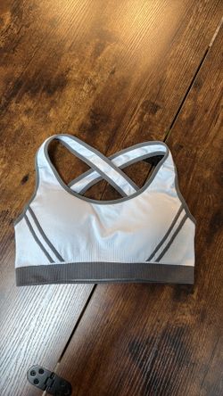 Light Gray Sports Bra, M, low impact