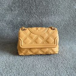 NWT Tory Burch Small Fleming Convertible Shoulder Bag Jackfruit