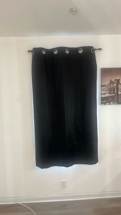 Curtains 3 of them with rod