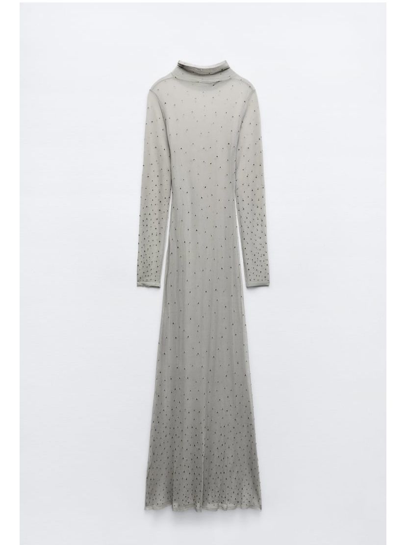 Zara semi-sheer long dress. S-m
