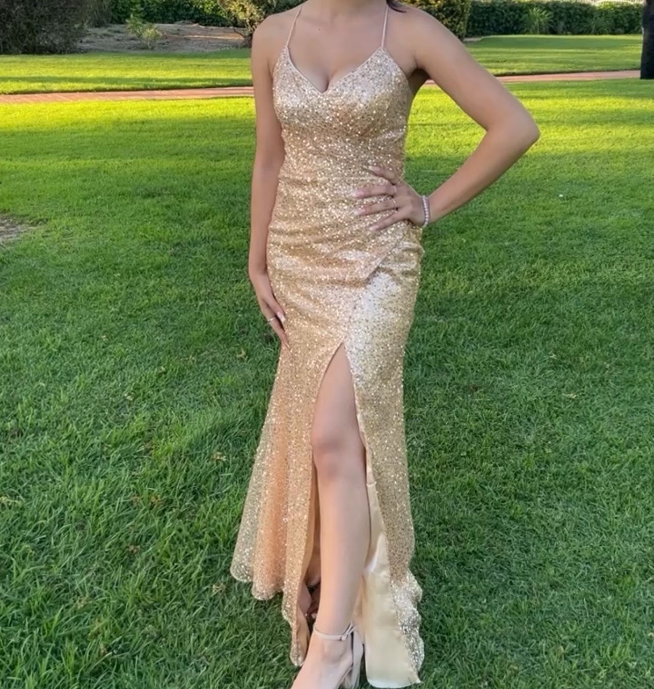 Gold Sequin Prom dress