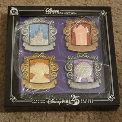 Disney Artist Collection 4 Park Epcot, Animal Kingdom,  Hollywood Studio & Magic Kingdom LE Pin
