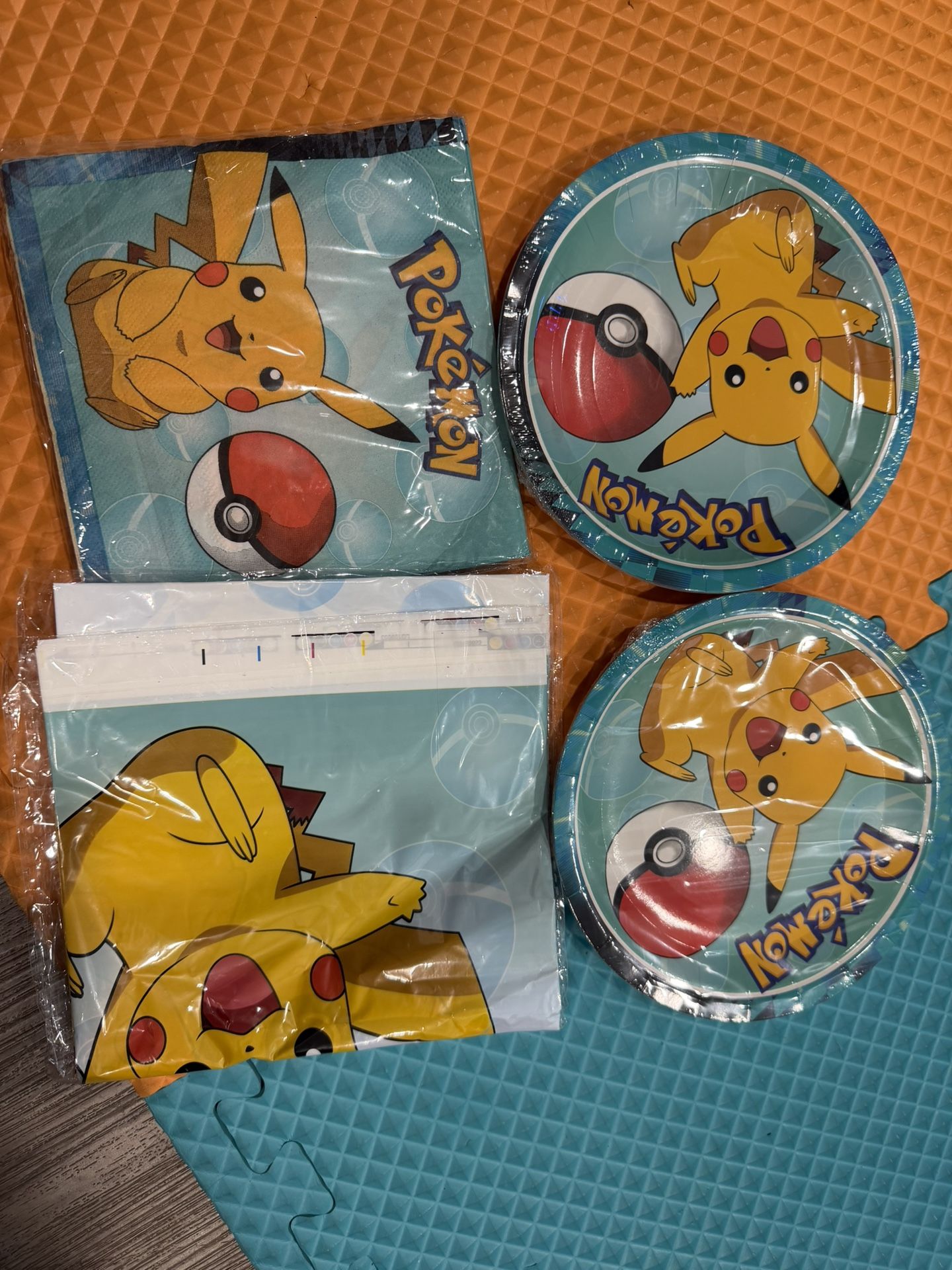 21pcs Pokemon party supplies plates table clothes napkin $8