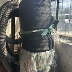 100’ black screen, 6 feet tall, for sun shed or fence screen