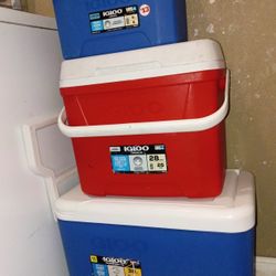 Ice Chest 3 Sizes. Sold Together or Separately 