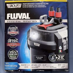 Fluval 107 Performance Canister Filter – Open Box, Never Used 