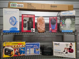$38 for All, Mixed Lot Of (10) Household Items, Fan, Lamp, fitness ball...