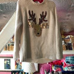 Women’s Reindeer Sweater (size L)