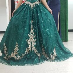 Green Wedding/Engagent Dress