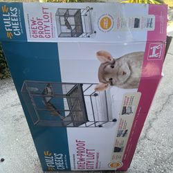Full Cheeks™ Chew Proof Small Pet Habitat - Includes Cage, Trays, Ramps, Shelves & Wheels
