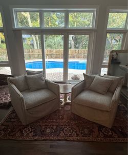 Pair of Swivel Armchairs