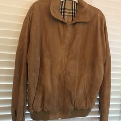 Burberry Suede Bomber Jacket Large 46
