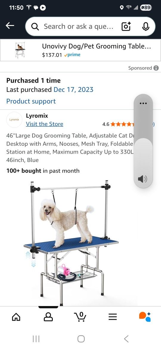 46 Inch Dog Grooming Table