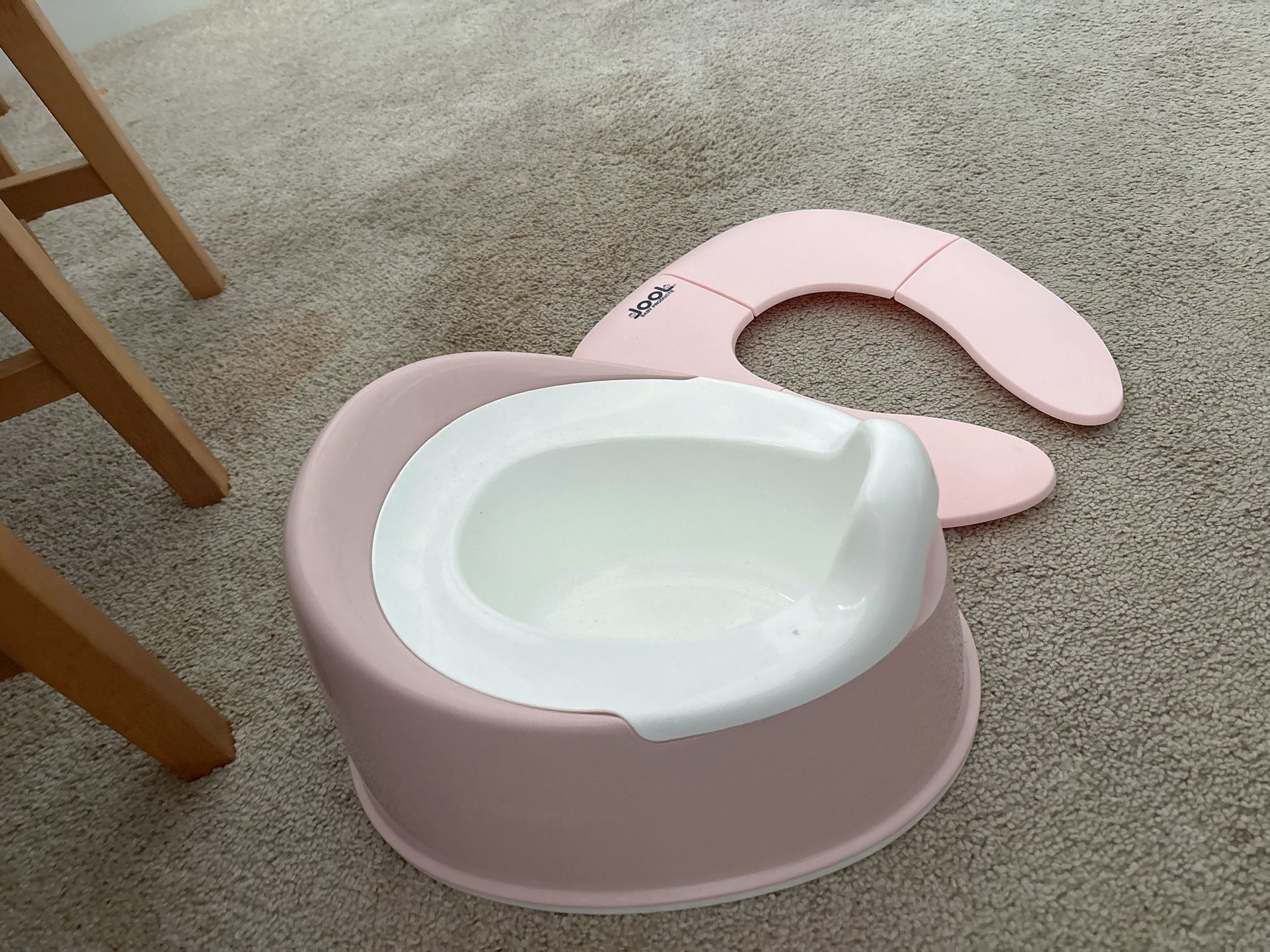 2 pc baby potty train infant girl potty toilet seat travel portable toilet train seat cover pink Cleaned and we always used with plastic bag for easy