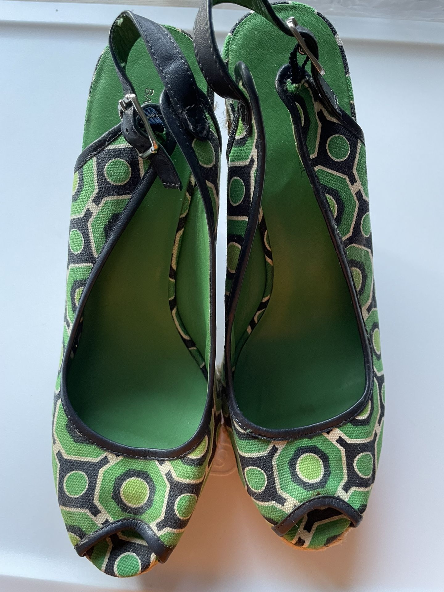 Women’s Vintage Banana Republic Retro Open Toe Wedge Heel