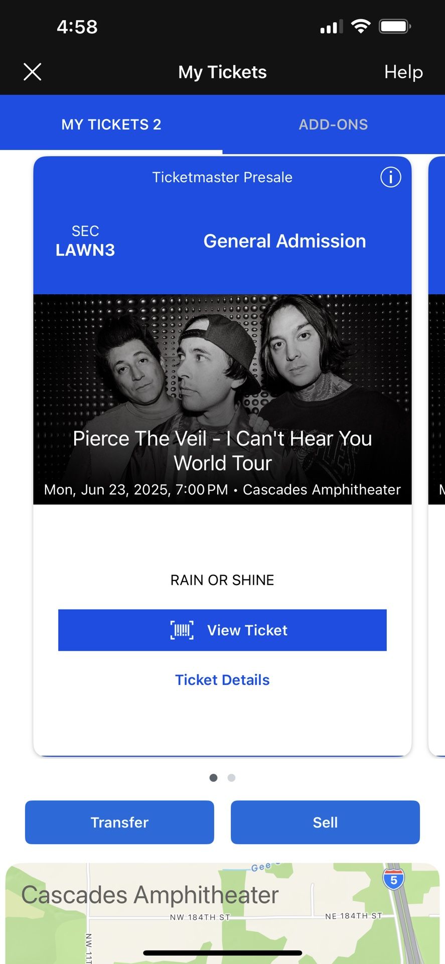 Pierce the Veil Ridgefield Lawn Tickets