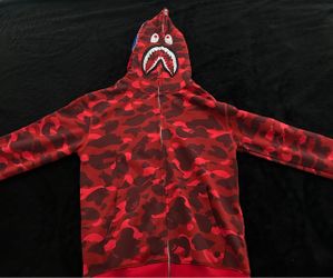 A Bathing Ape (BAPE) Men's Red Sweatshirt hoodie
