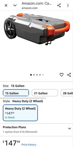 15 Gallon Portable Waste Tank with Wheels