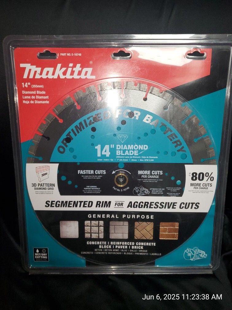 Makita 14 Inch Diamond Blade