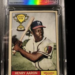 Hank Aaron Rookie Star Series Card- Graded 9.5