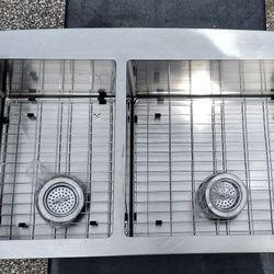 Stainless Steel Industrial Double Sink