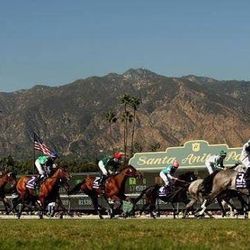 Live Racing At Santa Anita Park