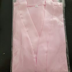 New Girls Size Small Size 5 Barbie Pink Satin Bath Robe