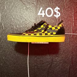 Vans Checkerboard Yellow/Black Size 8 — $40 OBO — Bellefontaine — CASH ONLY