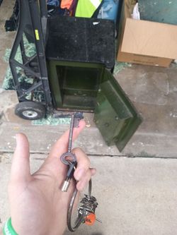 Vintage Metal Safe with Keys