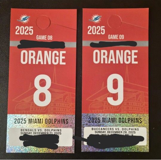 Miami Dolphin Orange Parking