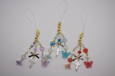 Handmade Cross Phone Charms