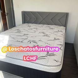 Queen size bed frame and mattress