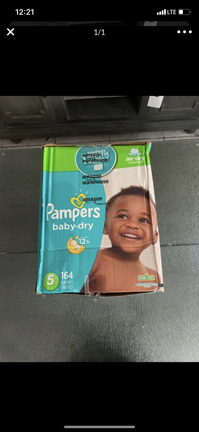 Pampers baby- dry size 5 (164 count)