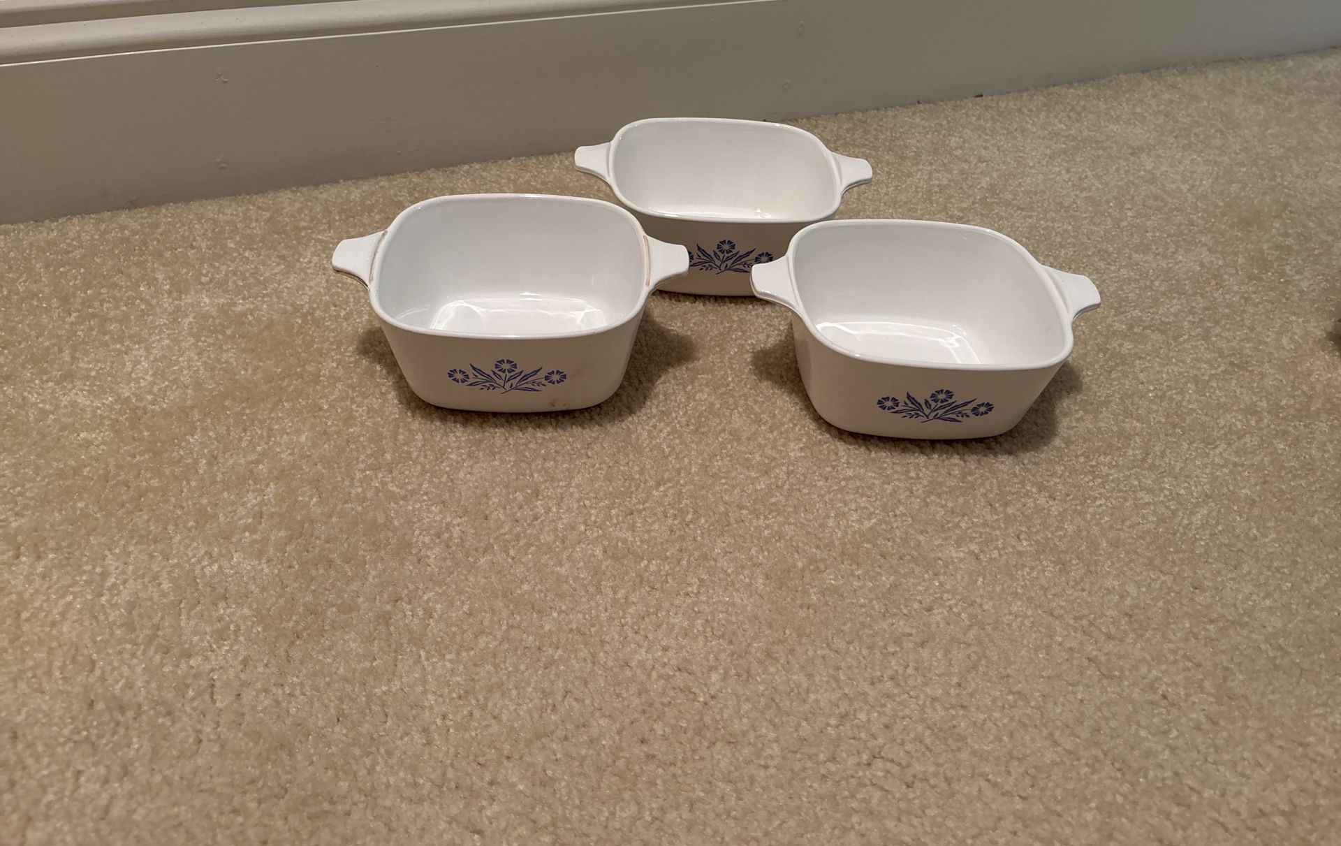 3 Corning Ware Blue Cornflower P-43 22oz