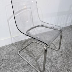 Clear Acrylic Metal Frame Desk Chair