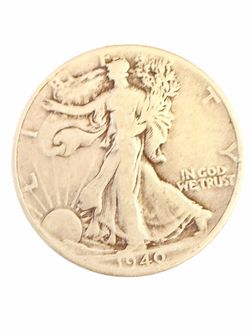 1940 Walking Liberty Half Dollar 90% Silver US Coin Circulated Philadelphia