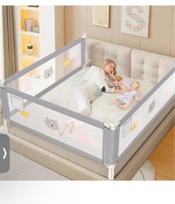 Height Adjustable Bed Rail for Toddlers, Kids Safety Baby Bed Rail for Twin/Full/King/Queen Size Bed 78x78x74.8”