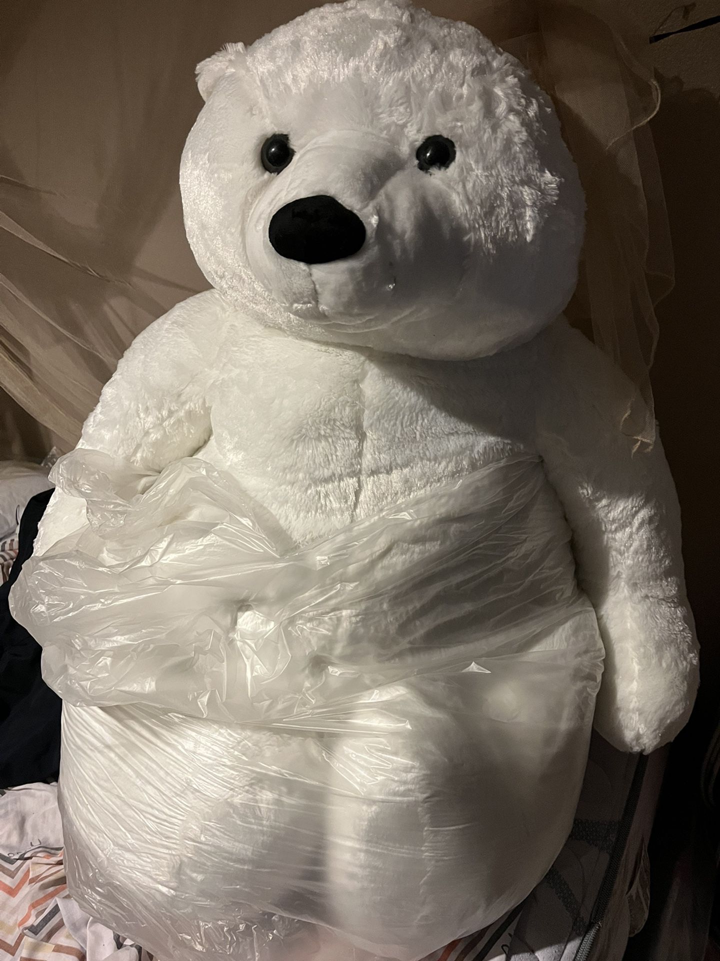 White Bear Doll (BIG!) Brand New