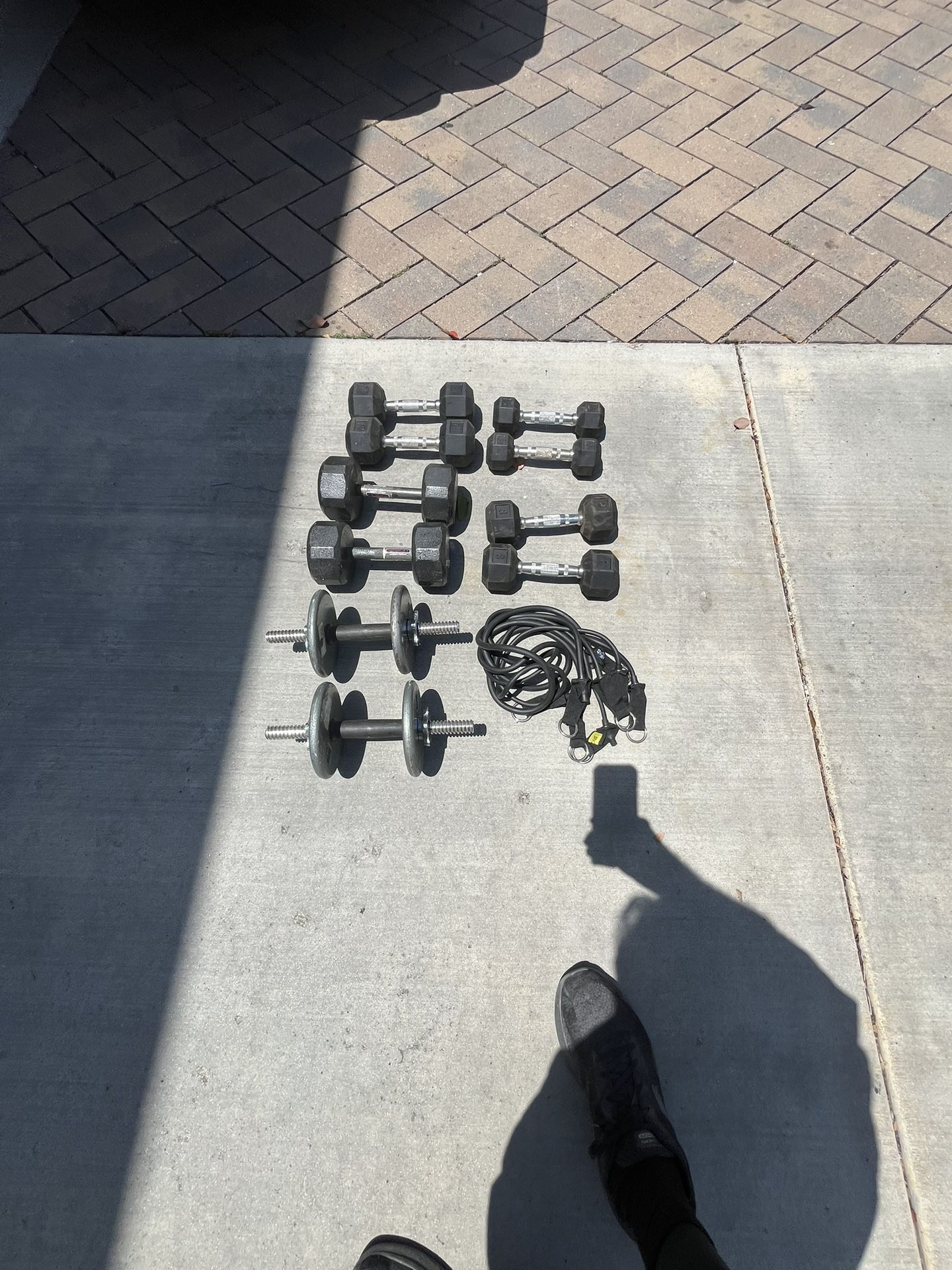Dumbbells and Resistance Straps