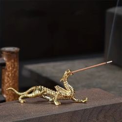 Metal Gold Dragon Incense Stick Burner Dragon Incense Holder Mini Sandalwood