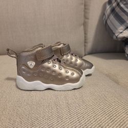 Toddler Gold Shiny Nikes Sz 4c