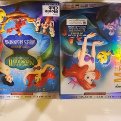 Disney Little Mermaid Blu Ray's 