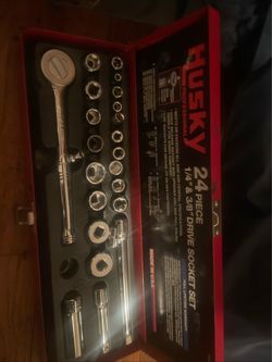 Husky 24-Piece 1/4" & 3/8" Drive Socket Set
