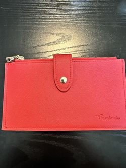 Travelambo Small Red RDIF Blocking Bifold Card Case Wallet