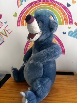 DISNEY JUNGLE BOOK CHARACTER BALOO THE BLUE BEAR! 12 INCH FLUFFY ADORABLE